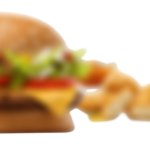 Blurred Hamburger And Chicken Nuggets Transparent Background