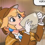 Peach Sipping her Tea meme