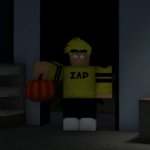 yellow guy holding pumpkin
