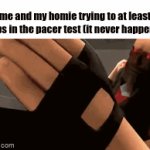 i got 1 lap in the pacer | me and my homie trying to at least 2 laps in the pacer test (it never happened) | image tagged in gifs,tf2,tf2 heavy,memes,school | made w/ Imgflip video-to-gif maker