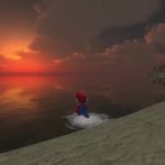 Mario going into the sea meme
