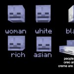 Empty Skulls of truth (Minecraft) | people who think that oreo and cookies and creme are 2 different flavours | image tagged in empty skulls of truth minecraft | made w/ Imgflip meme maker