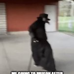 He dead now | ME GOING TO PRISON AFTER GIVING THE BLIND KID A GLOCK AND TOLD HIM IT WAS A HAIR DRYER | image tagged in gifs,plague doctor | made w/ Imgflip video-to-gif maker