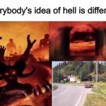 Hell, Norway | image tagged in everybodys idea of hell is different,funny,norway,hell,town,funny name | made w/ Imgflip meme maker