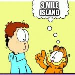 Garfield | 3 MILE
ISLAND; ON SECOND THOUGHT 
LASAGNA | image tagged in garfield comic vacation | made w/ Imgflip meme maker