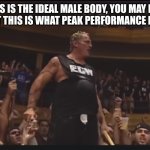 The Sandman | THIS IS THE IDEAL MALE BODY, YOU MAY NOT LIKE IT, BUT THIS IS WHAT PEAK PERFORMANCE LOOKS LIKE. | image tagged in the sandman,ecw,one night stand | made w/ Imgflip meme maker