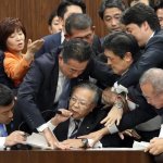 Japanese Parliament Brawl