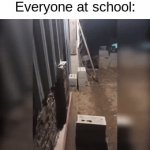 Insert clever title here: | Me: Brings a snack.
Everyone at school: | image tagged in gifs,school | made w/ Imgflip video-to-gif maker