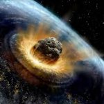 Asteroide estrellándose en la tierra meme