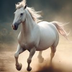 Running White Horse