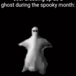 Ohhh scary XD | Me trying to look cool dressing up as a ghost during the spooky month: | image tagged in gifs,memes,ghost,spooky month,relatable,funny | made w/ Imgflip video-to-gif maker