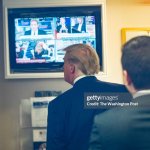 Trump watching television TV JPP