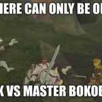 bro | THERE CAN ONLY BE ONE; LINK VS MASTER BOKOBLIN | image tagged in white bokoblin,nope nope nope | made w/ Imgflip meme maker