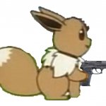 Eevee with a gun meme