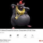 Top 10 Most Powerful Anime Characters Of All Time | image tagged in top 10 most powerful anime characters of all time | made w/ Imgflip meme maker