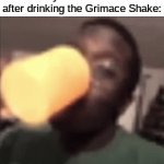 "Happy Birthday Grimace!" Famous last words... | Every content creator after drinking the Grimace Shake: | image tagged in gifs,memes,mcdonalds,grimace shake,funny | made w/ Imgflip video-to-gif maker