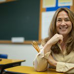 a happy teacher and a moody classroom