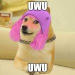 Anime doge | UWU; UWU | image tagged in e-girl dogette | made w/ Imgflip meme maker