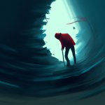 A Man Entering A Hole