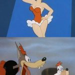 Wolfy vs Droopy meme