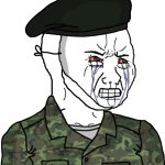 Wojak Eroican Leader Wearing a Coping and Seething Mask