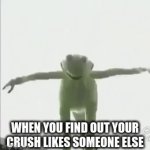 why | WHEN YOU FIND OUT YOUR CRUSH LIKES SOMEONE ELSE | image tagged in gifs,memes,funny,crush memes,kermit the frog | made w/ Imgflip video-to-gif maker