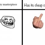 Every masterpiece has its cheap copy | image tagged in every masterpiece has its cheap copy | made w/ Imgflip meme maker