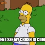 When I See my Crush is Coming | WHEN I SEE MY CRUSH IS COMING | image tagged in gifs,that moment when,i hate it when,when you see it | made w/ Imgflip video-to-gif maker