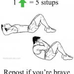 Upvote for situps meme