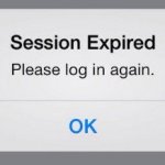 Facebook session expired