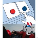 REPUBLICAN ELEPHANT SLAMS THE RED BUTTON