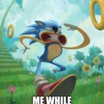 Run sonic | NO ONE; ME WHILE PLAYING TAG | image tagged in run sonic,running | made w/ Imgflip meme maker