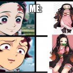 Tanjiro approval | ME: | image tagged in tanjiro approval | made w/ Imgflip meme maker