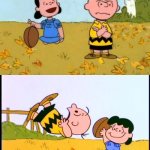 Charlie Brown and Lucy Football template