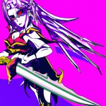 Demon Anime Girl with a greatsword
