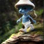 Blue Smurf cat