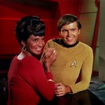 UHURA AND CHEKOVE WITH A TRIBBLE