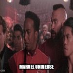 Quick change the channle | MARVEL UNIVERSE | image tagged in zangif change the channle | made w/ Imgflip meme maker