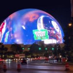 outside the sphere in Vegas | image tagged in gifs,sphere in vegas | made w/ Imgflip video-to-gif maker
