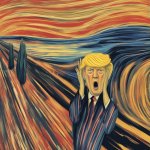 Trump Scream Munch senile dementia crazy insane deranged nuts