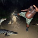 Rick Ross Kicks Crocodile