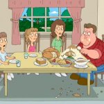 fat john goodman with starving family template