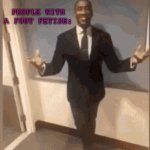 smiling black guy in suit | CHARACTER.AI EXISTS:; PEOPLE WITH A F00T FETISH: | image tagged in smiling black guy in suit | made w/ Imgflip meme maker