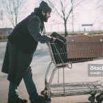 Homeless man shopping cart JPP Sybil