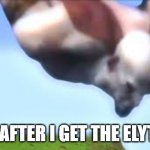 Kratos falling | ME AFTER I GET THE ELYTRA | image tagged in kratos falling | made w/ Imgflip meme maker