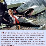 Trump Electrocution or a Shark Quote Meme