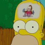 homer with monkey in head GIF Template