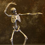 a skeleton dancing template