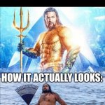 ig this is an ok halloween meme | HOW I PICTURE THE HALLOWEEN COSTUME:; HOW IT ACTUALLY LOOKS: | image tagged in high quality vs low quality aquaman | made w/ Imgflip meme maker