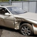 Wrecked 1996 Lexus SC400 Side View
